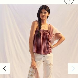 NWT - Current Air, Anthropologie Gingham Swing Tank